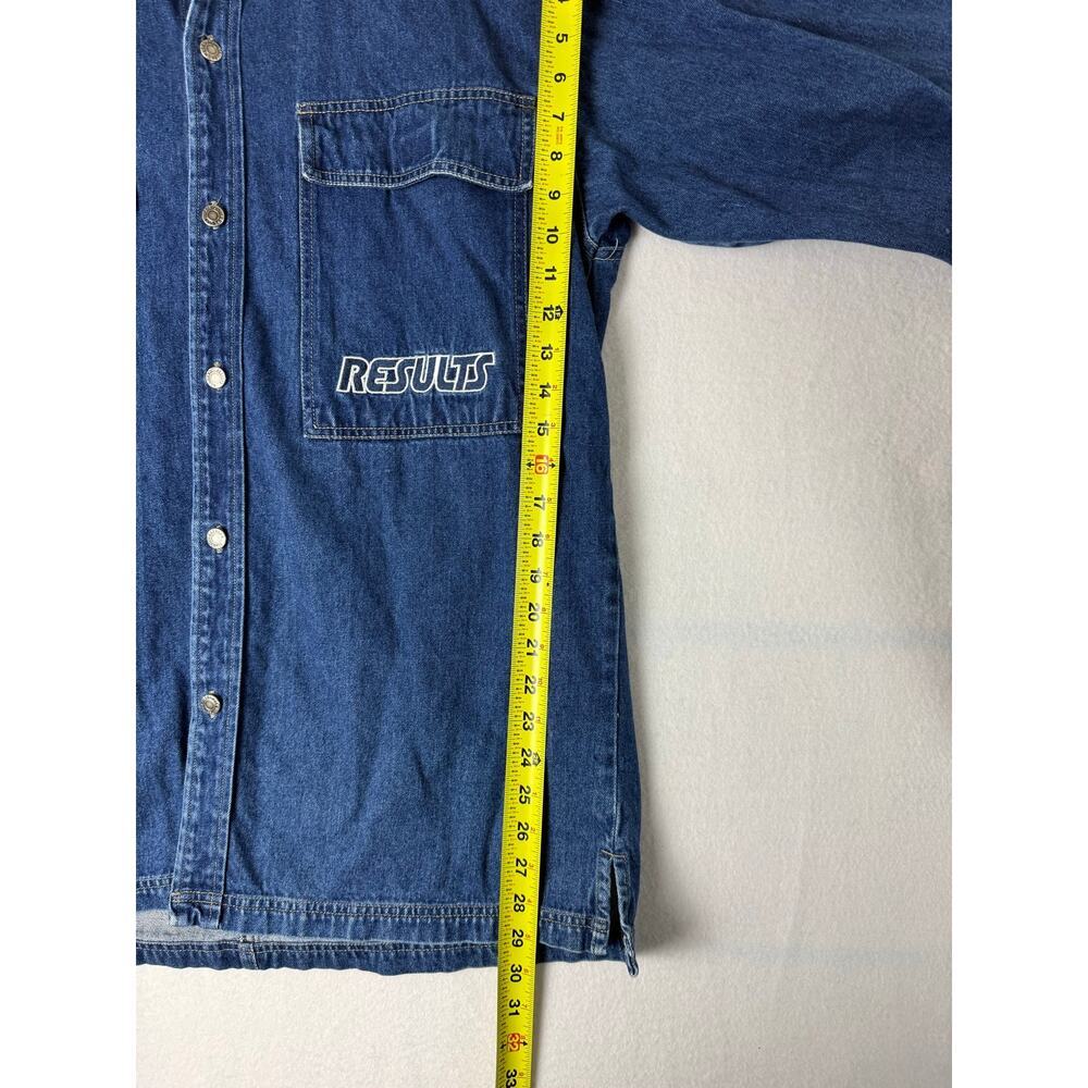 results jean mens  Vintage Blue Denim Jean Jacket - Size Medium - Picture 8 of 12